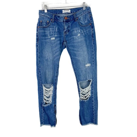 One Teaspoon Denim - One Teaspoon Freebird Jeans Low Waist Rigid Skinny Leg Size 25 US Size 2 T2341